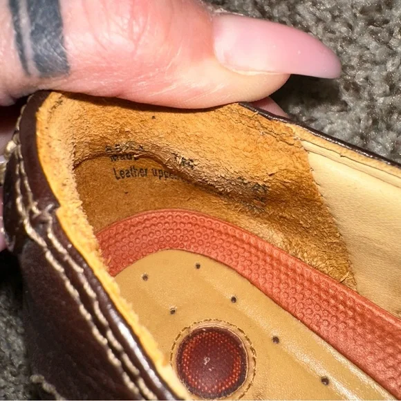 Clarks Unstructured Poem 85174 Leather Brown Mary Jane Loafer Flats, Size 7 - Picture 8 of 10